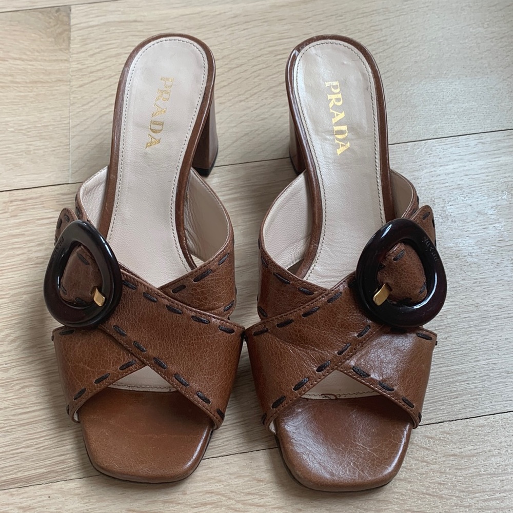 Prada Mules with Buckle